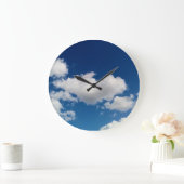 Lange weiche Wolke Große Wanduhr (Zuhause)