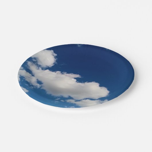 Lange weiche Wolke Pappteller (Schrägansicht)