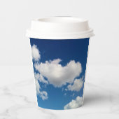 Lange weiche Wolken Pappbecher (Rückseite)