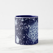 Lange Winter-Nacht-Tasse Zweifarbige Tasse (Mittel)