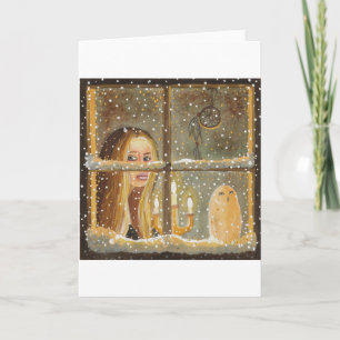 Lange Winterabende Grußkarte Karte