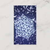 Lange Winternachts-Lesezeichen Visitenkarte (Rückseite)