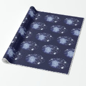Lange Winter's Night Weihnachtswrapping Paper Geschenkpapier (Ungerollt)