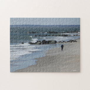 Lange Winterwanderungen am Strand Puzzle