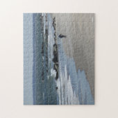 Lange Winterwanderungen am Strand Puzzle (Vertikal)