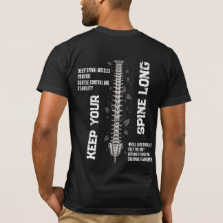 Lange Wirbelsäulen-Stabilitätsanatomie T-Shirt