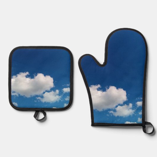 Lange Wolke Ofenhandschuh & Topflappen-Set (Vorderseite)