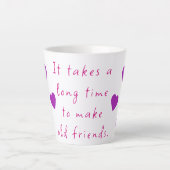 Lange Zeit, alte Freunde Tasse (Vorderseite)
