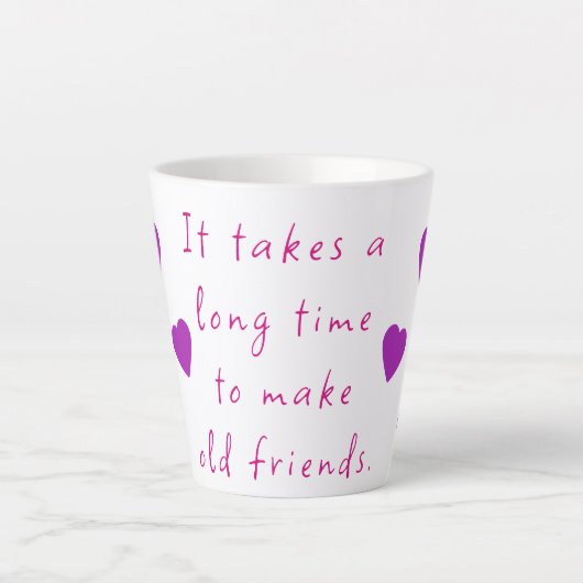 Lange Zeit, alte Freunde Tasse (Vorderseite)