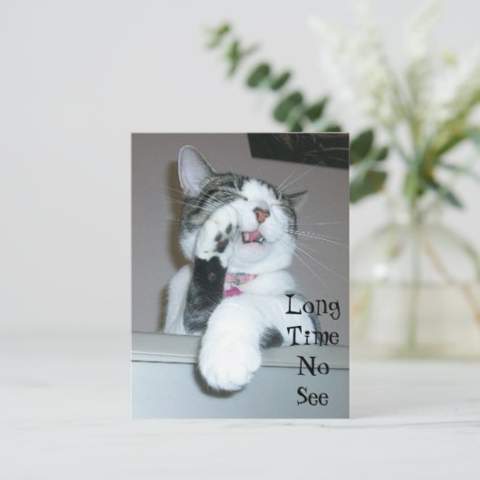 Lange Zeit nicht sehen Postkarte (Stehend Vorderseite)