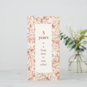 Lange Zeit, um nüchtern Sobriety Geburtstag Bleibe Karte (Stehend Vorderseite)