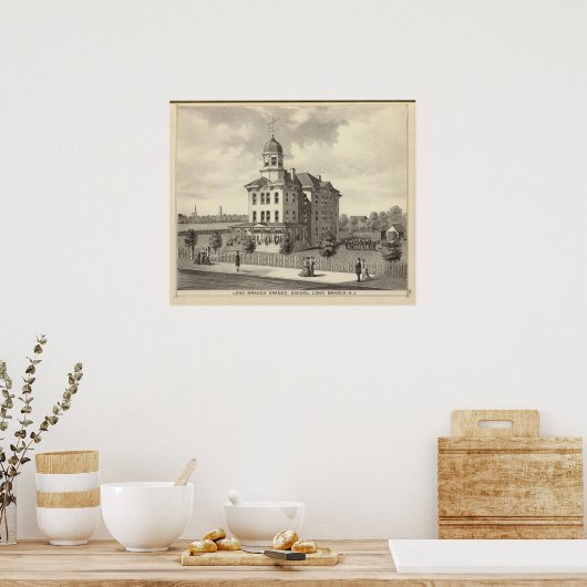 Lange Zweigstelle Schule, Lange Zweigstelle, NJ Poster (Küche)