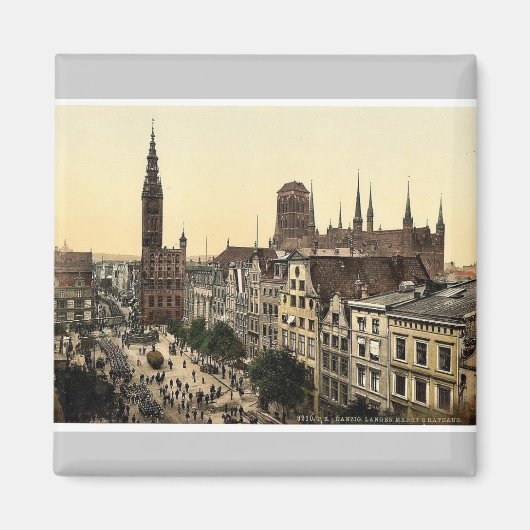 Langen Market and Court House, Danzig, West Prussi Magnet (Vorne)