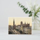 Langen Market and Court House, Danzig, West Prussi Postkarte (Stehend Vorderseite)