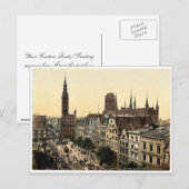 Langen Market and Court House, Danzig, West Prussi Postkarte (Vorne/Hinten)