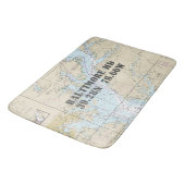 Längengrad des Breitengrades für Nautische Balken Badematte (Schrägansicht)