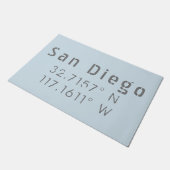 Längengrad San Diego und Breitengrad Fußmatte (Schrägansicht)