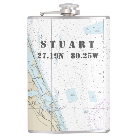 Längengrad Vintag Nautic Flachmann (Vorderseite)