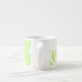 Längengrünes geometrisches Muster Espressotasse (Rückseite)