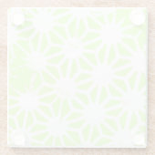 Längengrünes geometrisches Muster Glasuntersetzer (Rückseite)