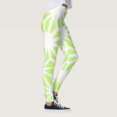 Längengrünes geometrisches Muster Leggings (Rechts)