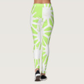 Längengrünes geometrisches Muster Leggings (Rückseite)