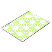 Längengrünes geometrisches Muster Notizblock (Linke Seite)