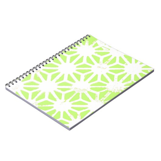 Längengrünes geometrisches Muster Notizblock (Linke Seite)