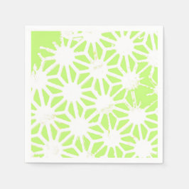 Längengrünes geometrisches Muster Serviette