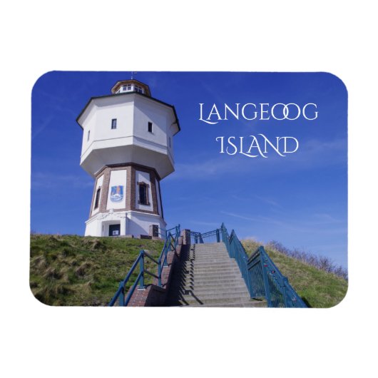Langeoog Island Water Tower, Ostfriesland, Deutsch Magnet (Horizontal)