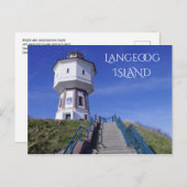 Langeoog Island Water Tower, Ostfriesland, Deutsch Postkarte (Vorne/Hinten)
