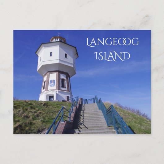 Langeoog Island Water Tower, Ostfriesland, Deutsch Postkarte (Vorderseite)