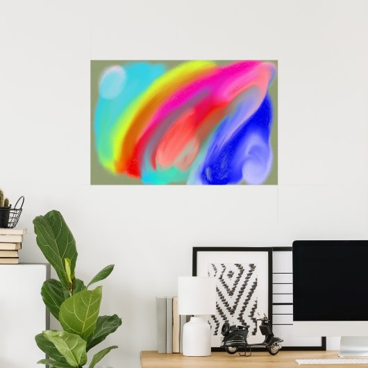 Langer Abstand Poster (Heimbüro)