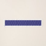 Langer blauer MitternachtsTupfen-Chiffon- Schal<br><div class="desc">Kleine weiße Tupfen auf einem blauen Mitternachtshintergrund (der dunklen Marine) mit weißem Grenz- und des Randessehr hoch entwickeltem Tupfenmuster entwarfen für die zwei langen Wahlen der Schals.</div>