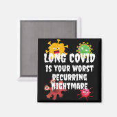 LÄNGER COVID ist dein am schlimmsten wiederkehrend Magnet (Vorderseite/Rückseite)