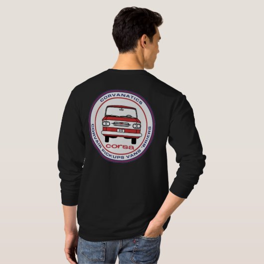 Langer die Hülsen-T - Shirt Corvanatics Männer in (Schwarz voll)