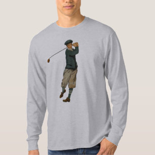 Langer die Hülsen-T - Shirt der Vintagen Blick