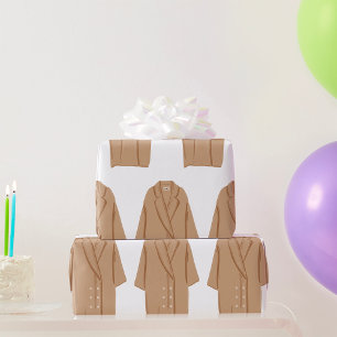 Langer Frühjahrsmantel Geschenkpapier