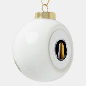 Langer Haar-Stolz Keramik Kugel-Ornament (Links)