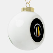 Langer Haar-Stolz Keramik Kugel-Ornament (Links)