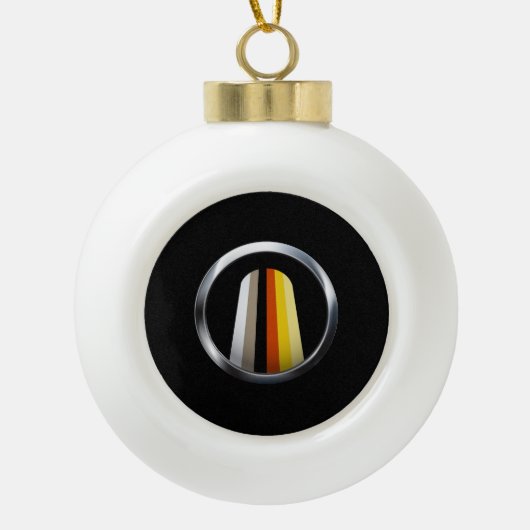 Langer Haar-Stolz Keramik Kugel-Ornament (Vorderseite)