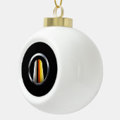 Langer Haar-Stolz Keramik Kugel-Ornament (Rechts)