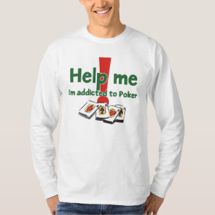 Langer Hülsen-T - Shirt des Poker-Süchtigen