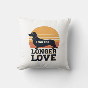 Langer Hund Längere Liebe Vintage Dachshund Sonnen Kissen