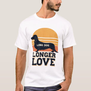 Langer Hund längere Liebe Vintage Dachshund Sonnen T-Shirt