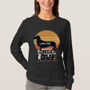Langer Hund Längere Liebe Vintage-Dachshund-Sonnen T-Shirt