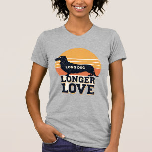 Langer Hund Längere Liebe Vintage-Dachshund-Sonnen T-Shirt