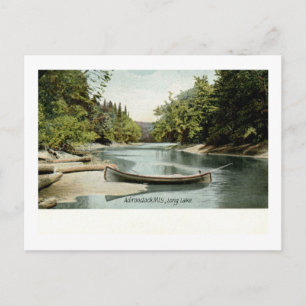 Langer See, Adirondack Mountains, NY 1906 Vintage Postkarte