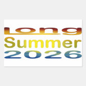 Langer Sommer 2026 Rechteckiger Aufkleber (Vorderseite)