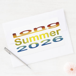 Langer Sommer 2026 Rechteckiger Aufkleber